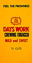 DAYS WORK  PLUG TOBACCO 15CT